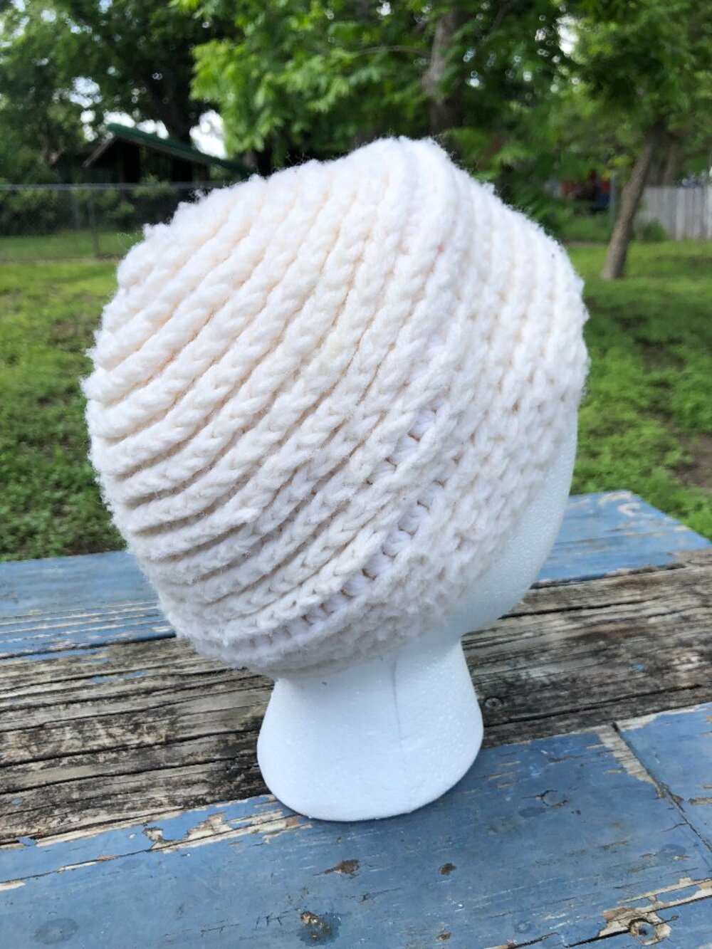 White Crochet Beanie